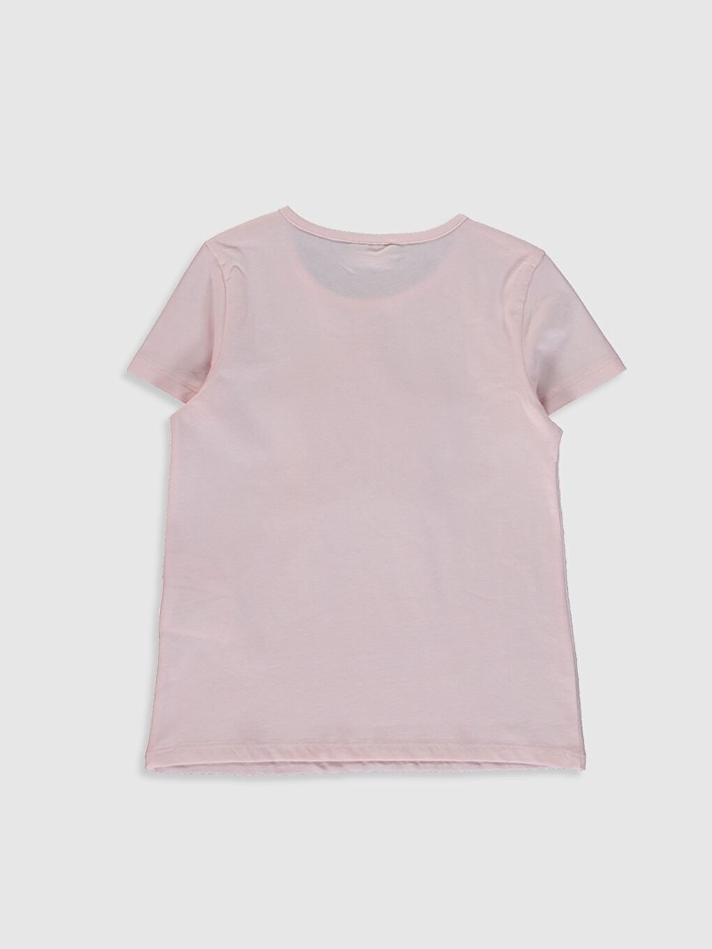 Crew Neck Short Sleeve Girls' T-Shirt-1