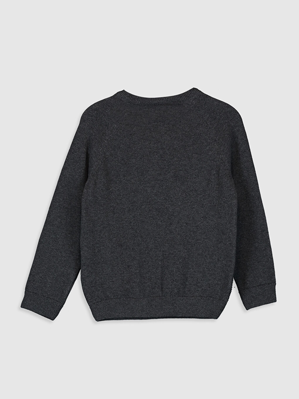 Antrasit Uzun Kollu Erkek Çocuk İnce Triko Kazak-1