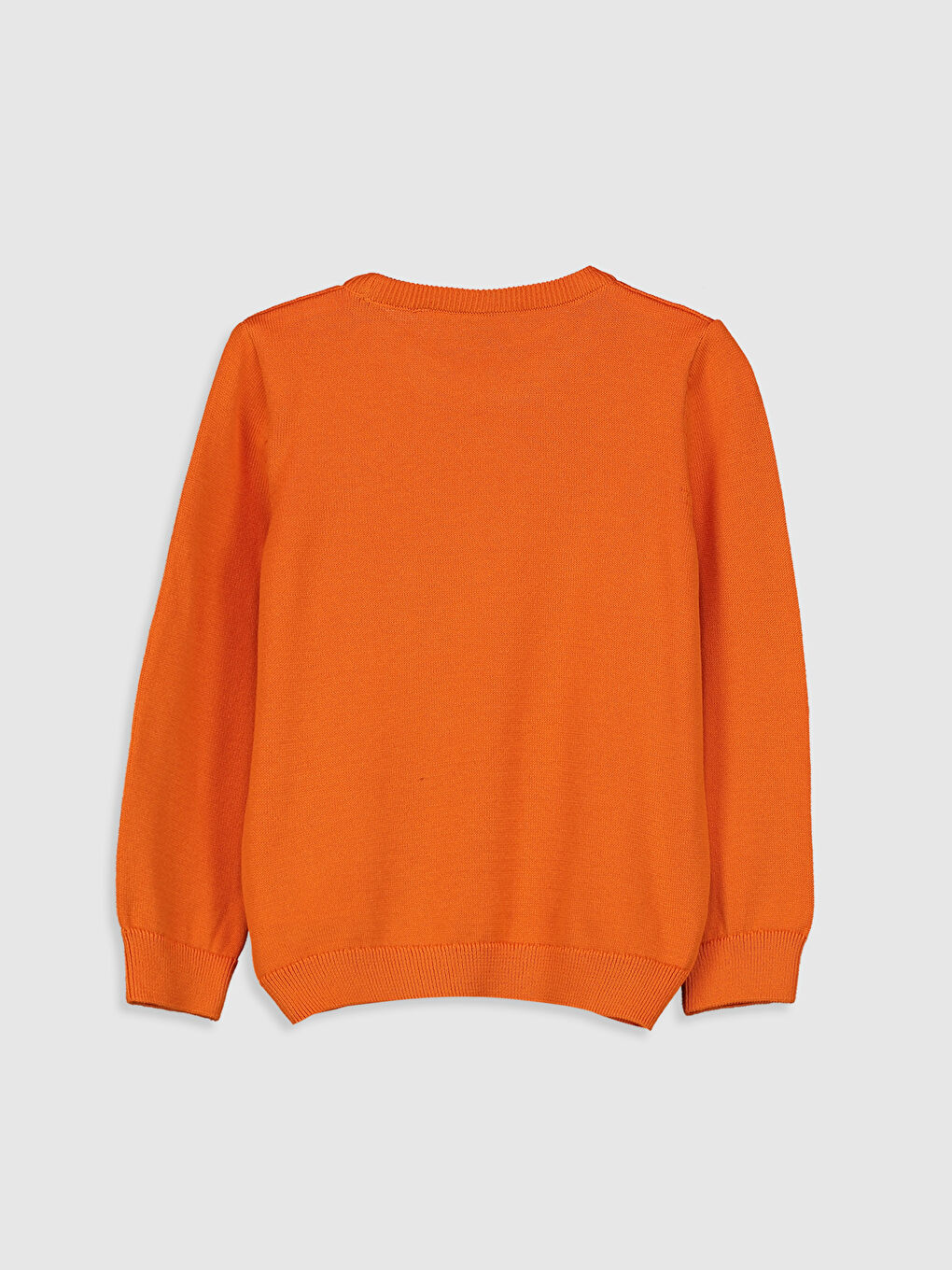 Turuncu Erkek Çocuk İnce Triko Kazak-1