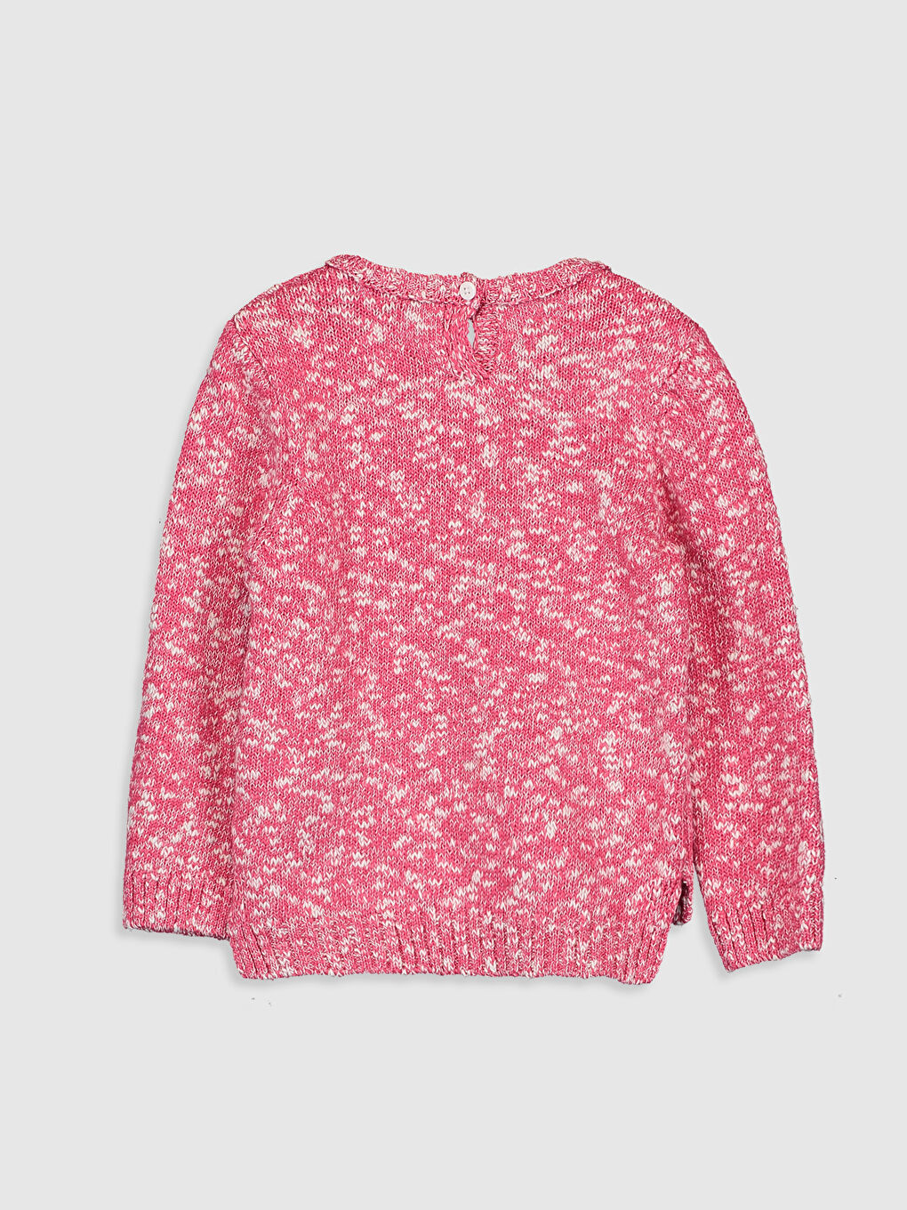 Pull-over en tricot imprimé à manches longues et col rond pour bébé fille-1