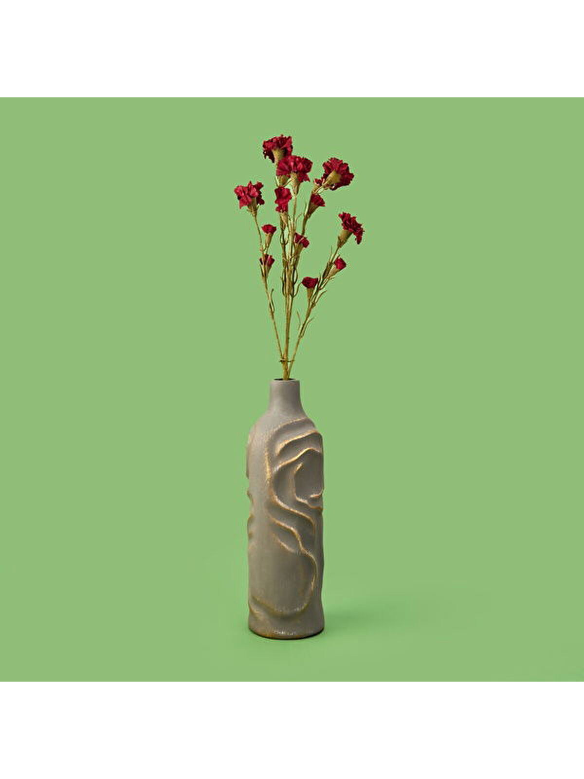Evidea Deco Karanfil Dal Çiçek - Bordo - 68 cm