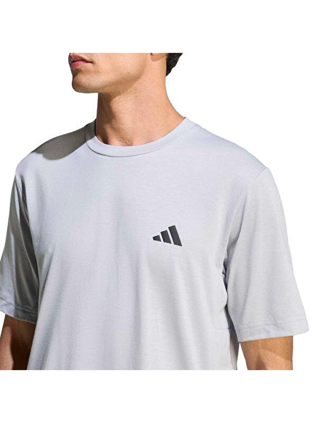 Adidas Workout Essentials Feelready Erkek Gri Yuvarlak Yaka Tişört