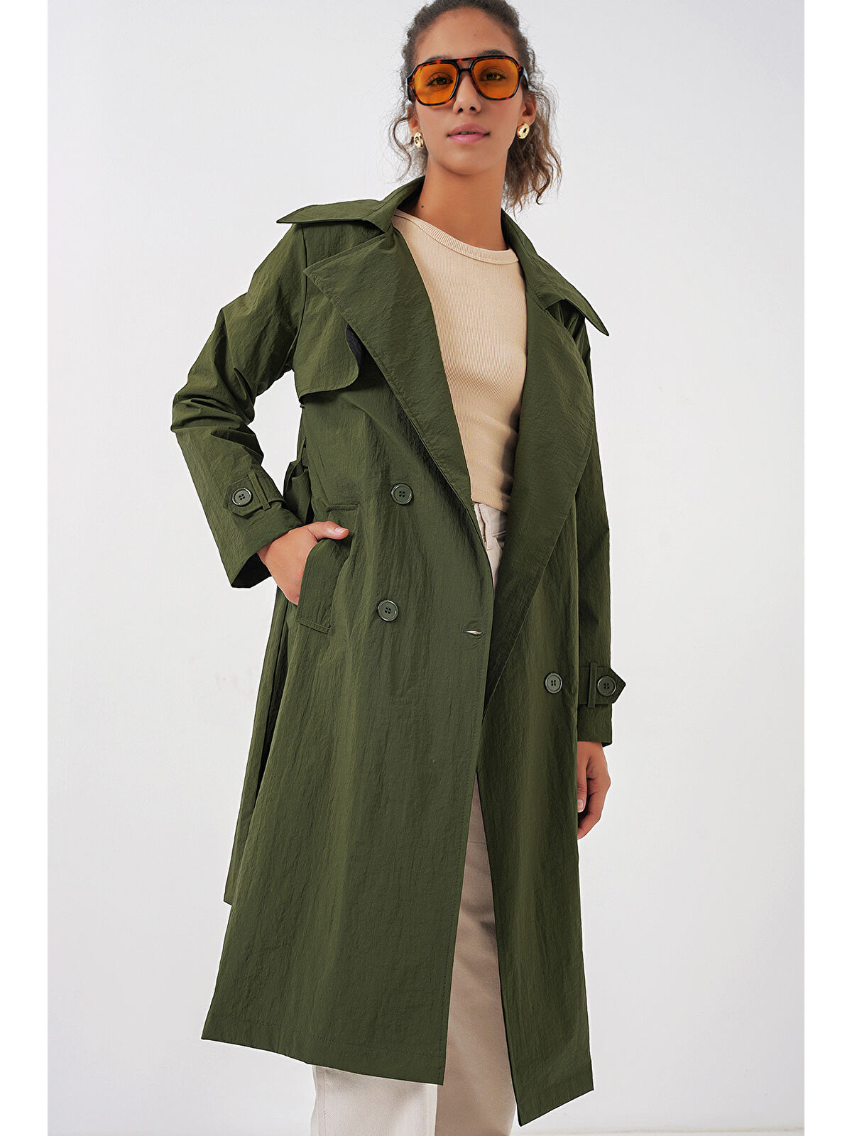 ARCHIVIO ダークグリーン プルオーバー　48 Bigdart 5938 Kruvaze Yaka Trençkot - Haki - S000291633-18547 | LCW