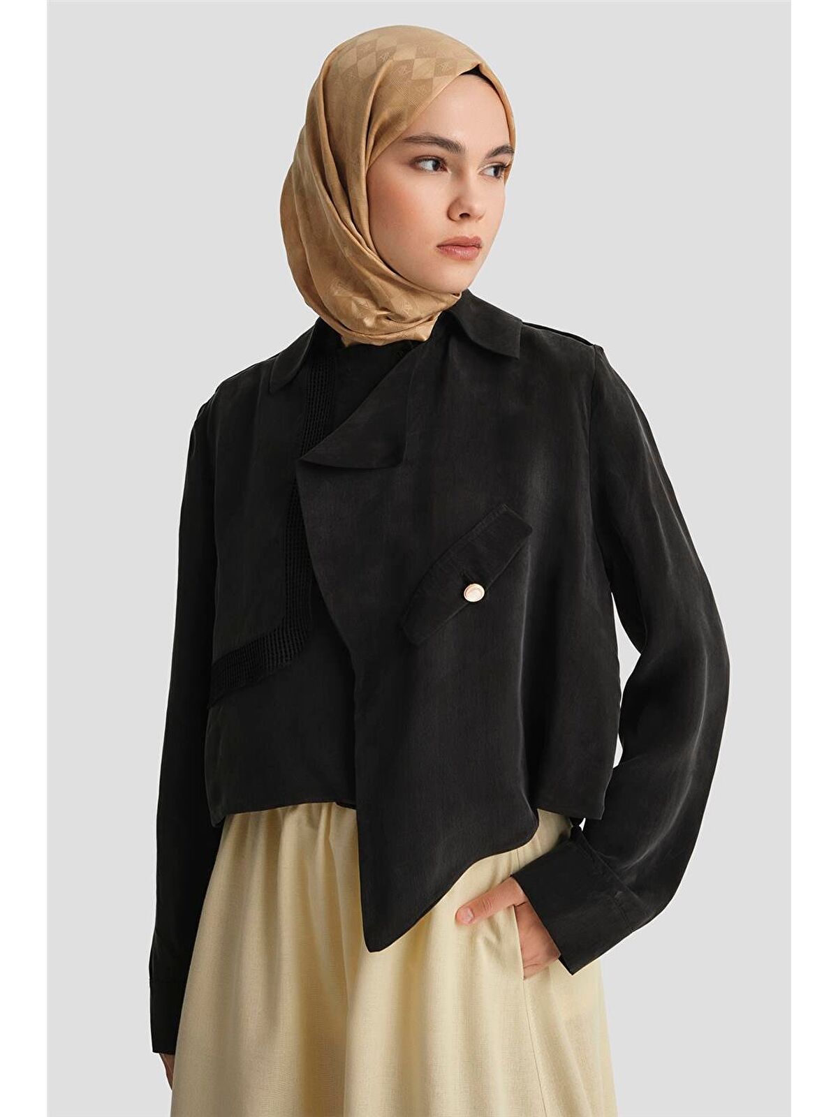 ARMİNE Asimetrik Ceket 25Y5914 Siyah