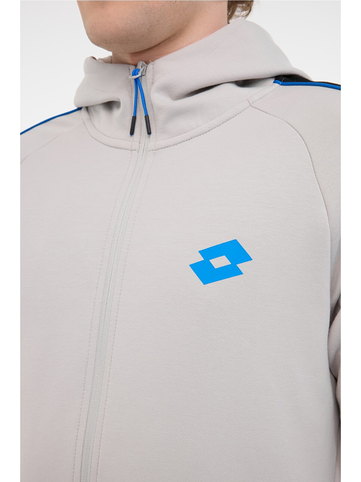 LOTTO M-YINKAS FZ 5FX Gri Erkek Fermuarlı Sweatshirt Hırka