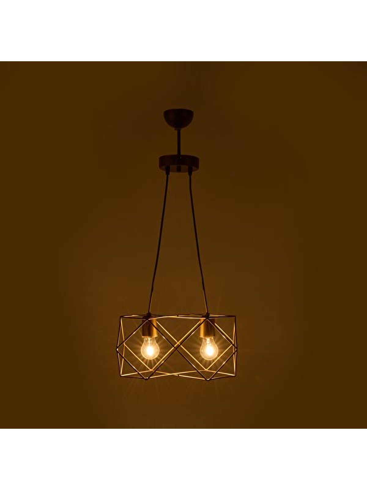 Nisa Luce Zambak 2'li Sıralı Avize - Eskitme - 75x50x50 cm