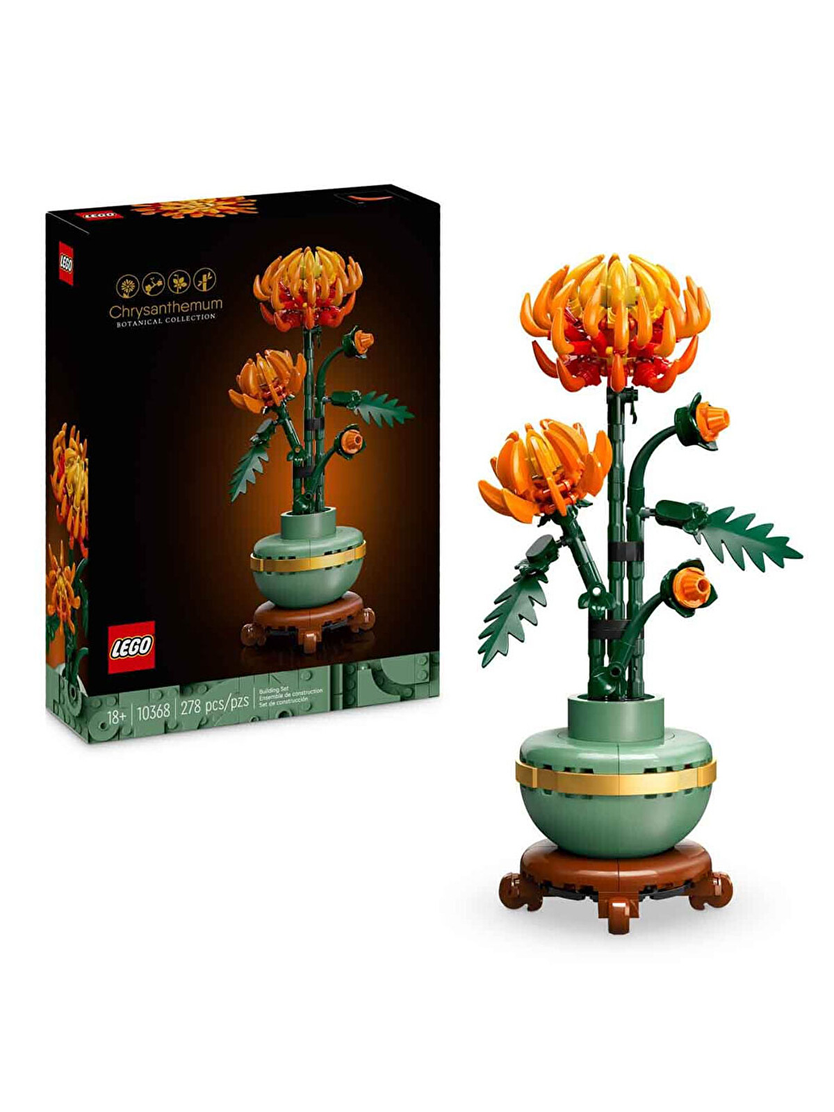 Lego Icons Krizantem Dekoratif Çiçek Yapım Seti 10368 - S000278291