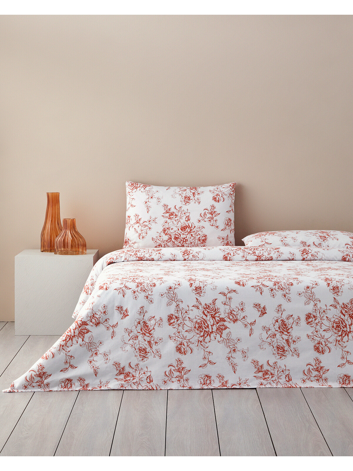 English Home Rosey Violen Pamuklu Ranforce King Size Nevresim