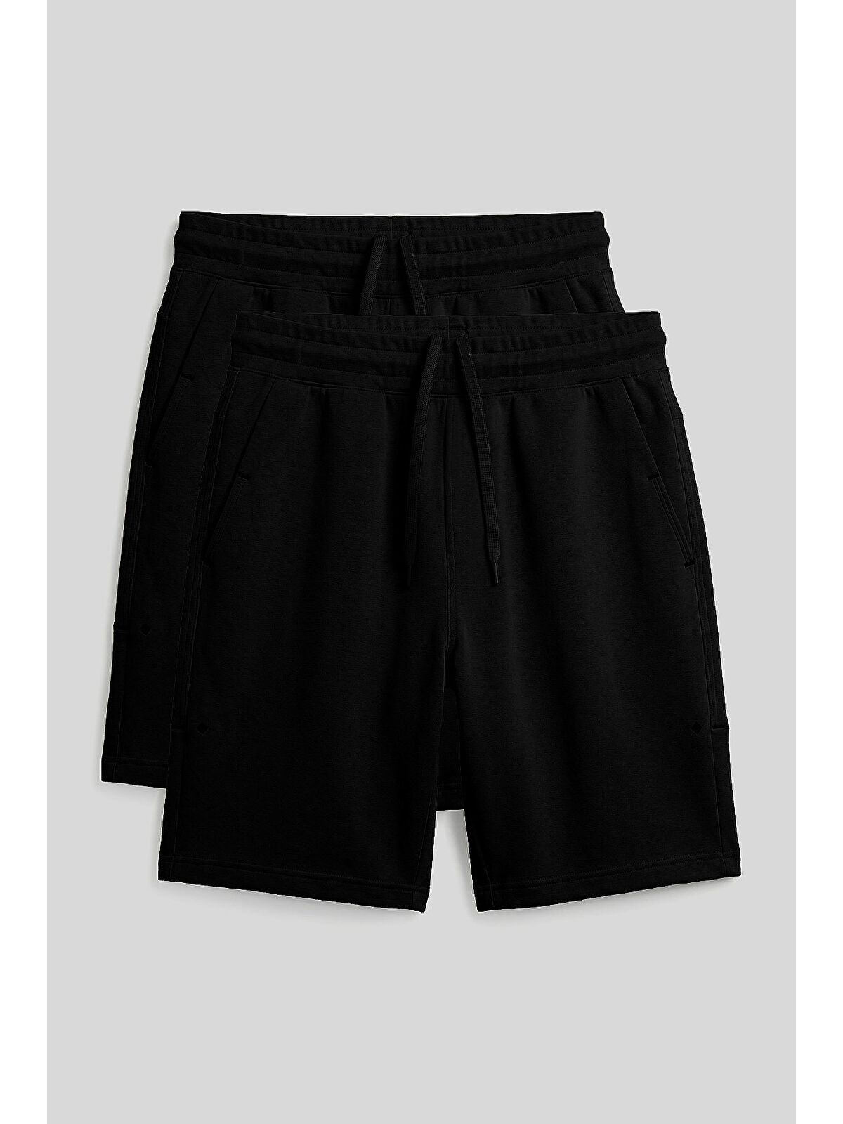 Tommylife Rahat Form 2li Paket Siyah Büyük Beden Erkek Şort - 81297