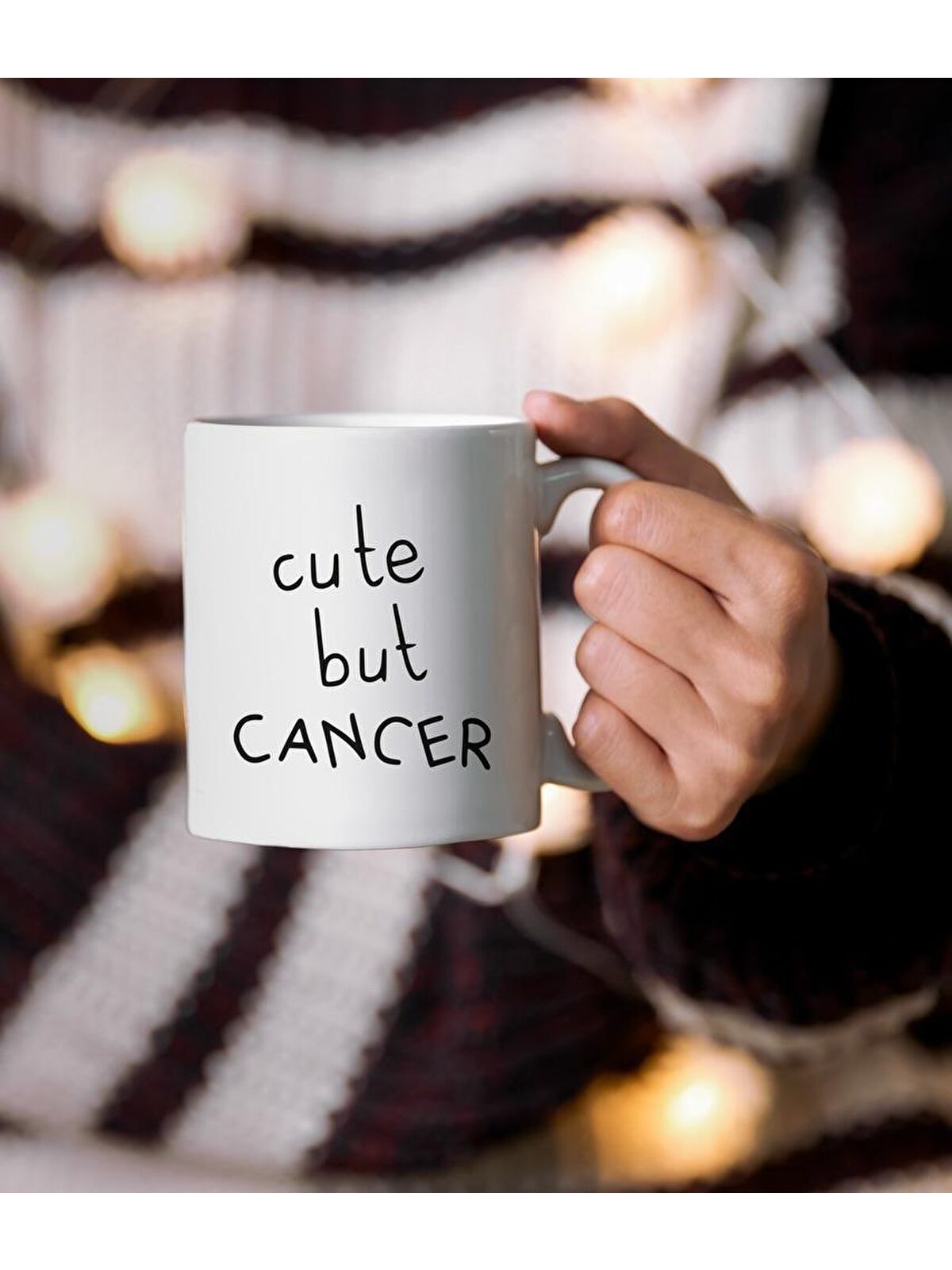 Bikutumutluluk Cute But Cancer Yengeç Burcu Hediye Kupa Bardak