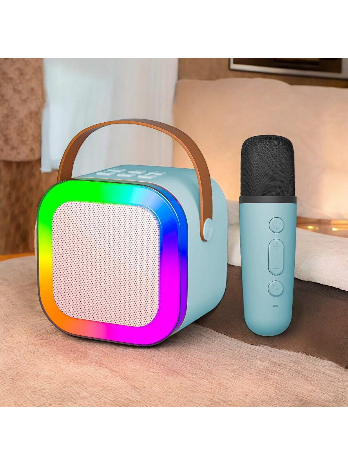 Technow Colorful Karaoke Sound System K12 Kablosuz Mikrofonlu