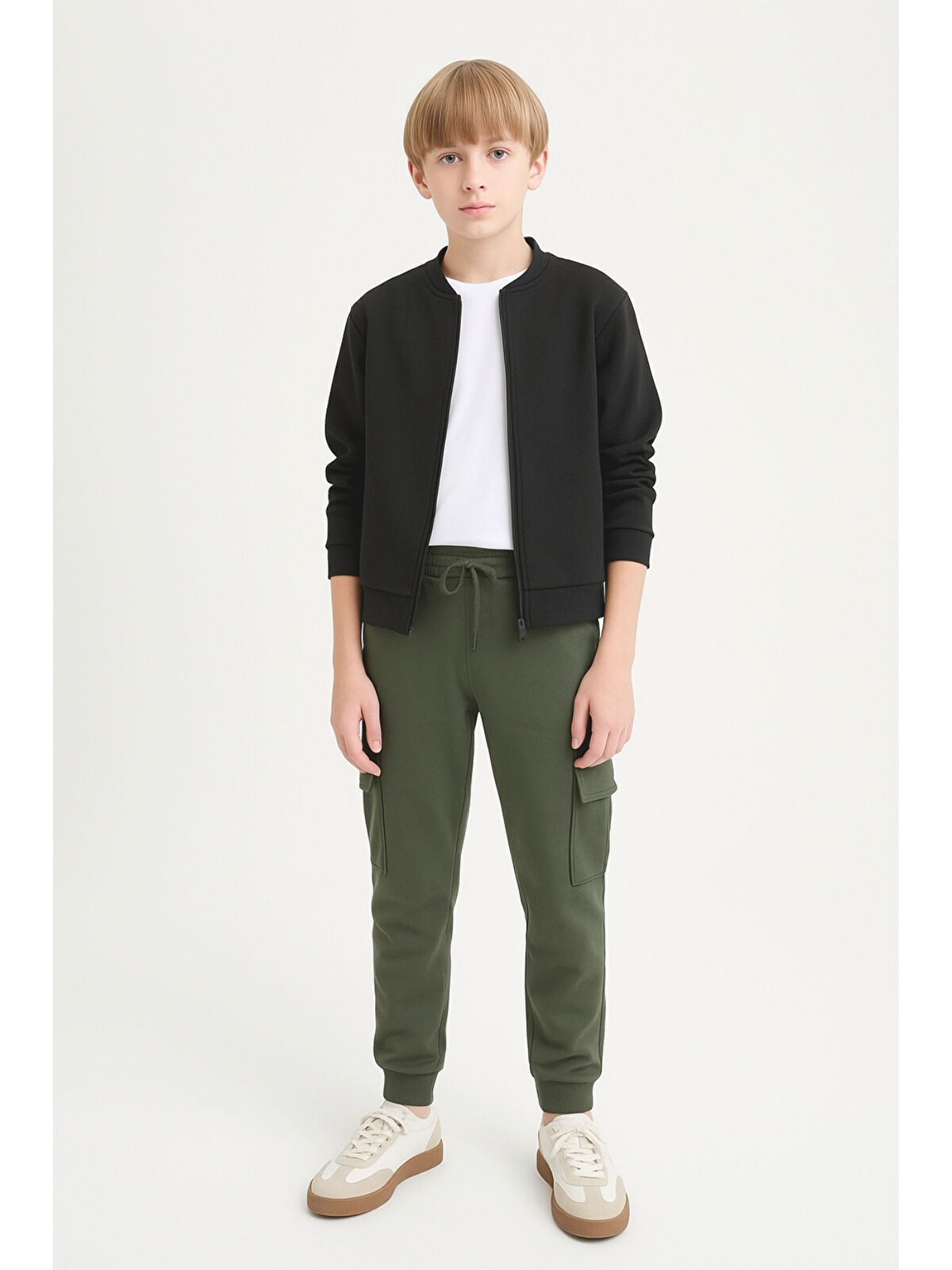 Ahengim Erkek Çocuk Basic Kargo Cepli Jogger Paça Okul Eşofman Altı AK2322-1