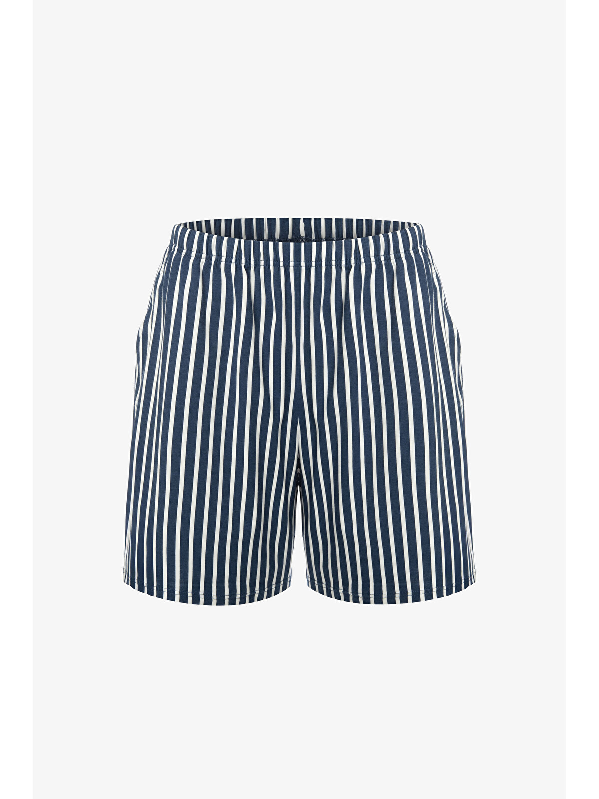 Koza İç Giyim Erkek Pamuklu Mavi Baskılı Cepli Şort Pijama Takımı