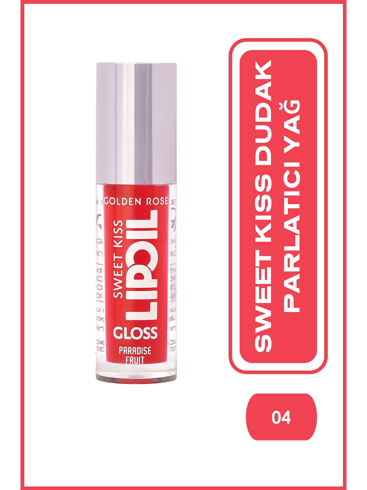 GOLDEN ROSE Sweet Kiss Lip Oil Gloss No:04 - Dudak Parlatıcı Yağ