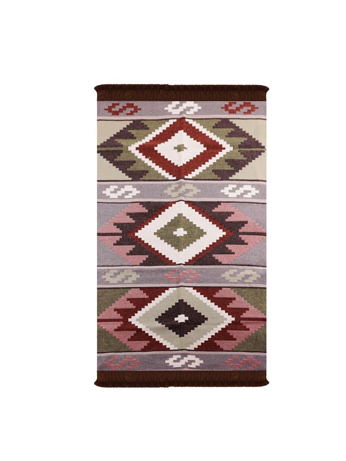 Bigghome Çift Taraflı Kilim, Makinede Yıkanabilir, Modern Desenli, 80*150 cm, SA1583B