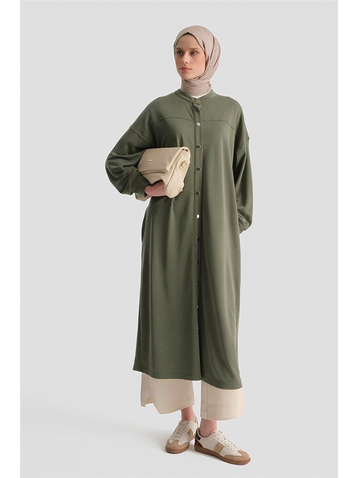 かみひと ARMİNE Oversize Modal Kap Haki - S000498186-18547 | LCW