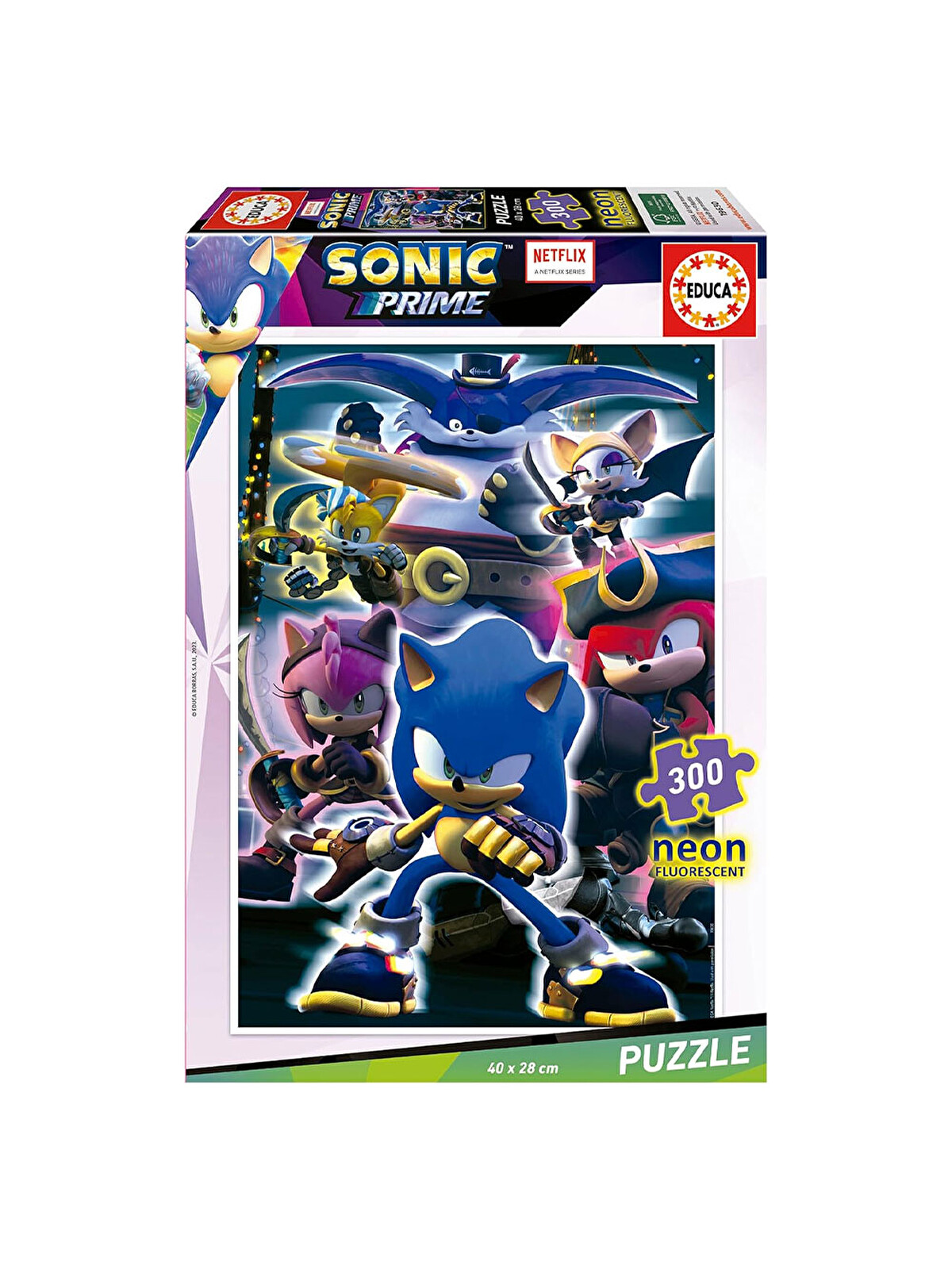 Educa Çocuk Puzzle 300 Parça Sonic Prime Neon 19630 - S000546586
