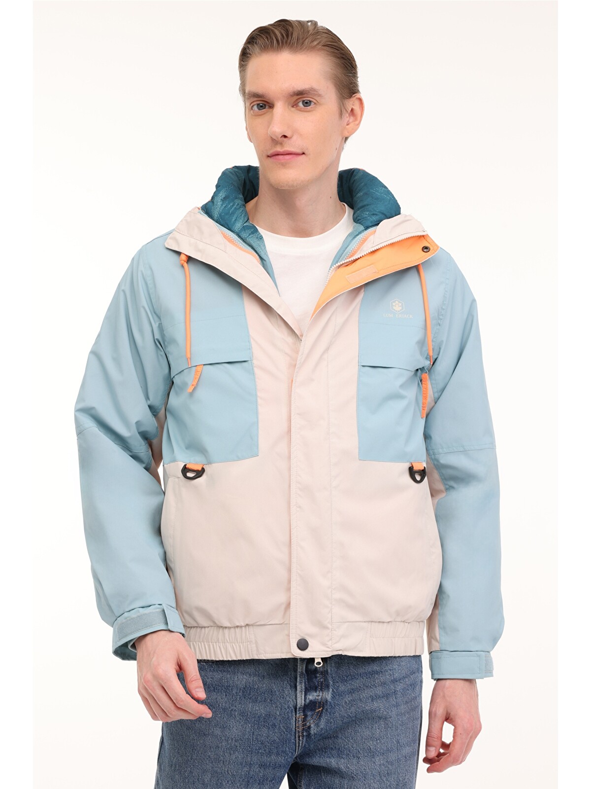 Lumberjack Mavi ML TOME 2URBN01 4PR AQUA Erkek Kısa Kapüşonlu Mont