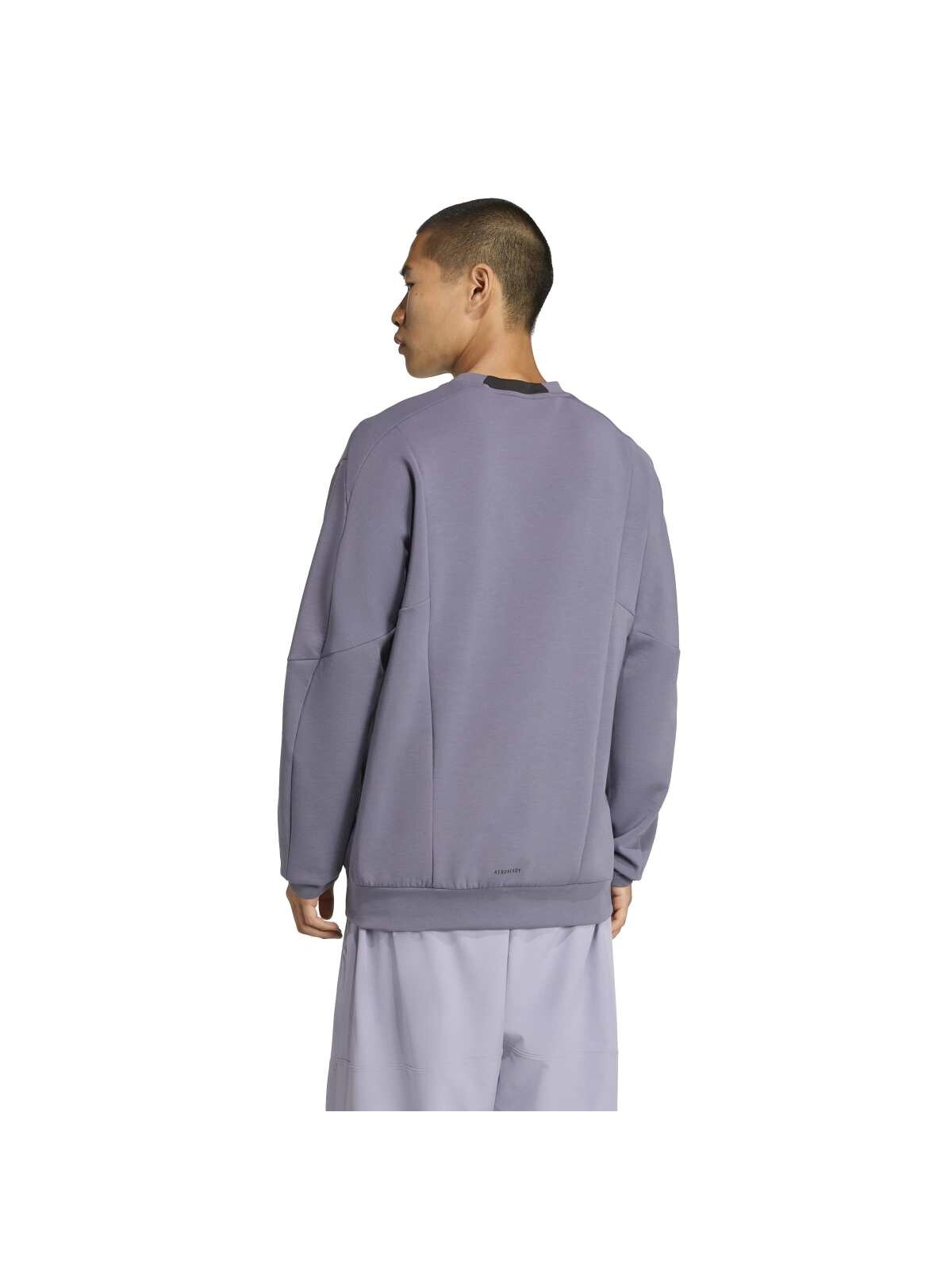 Adidas Designed For Training Crew Erkek Mor Bisiklet Yaka