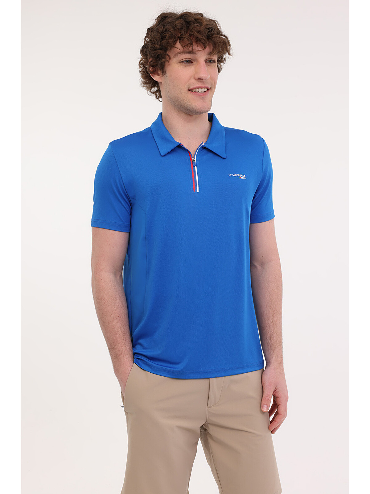 Lumberjack Mavi ML RENATO 12ITL1016 5FX Saks Erkek Kısa Kol Tişört