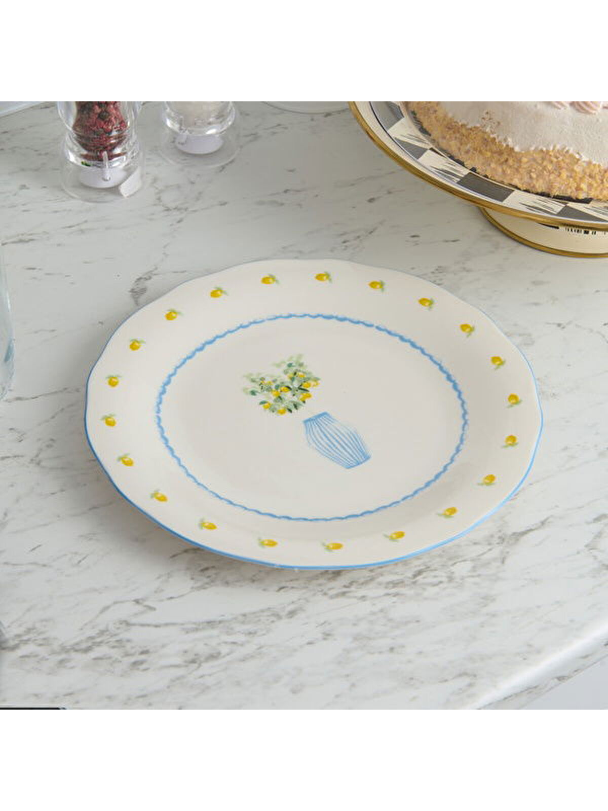 Evidea Kitchen Limecello Porselen Servis Tabağı - Renkli - 27 cm