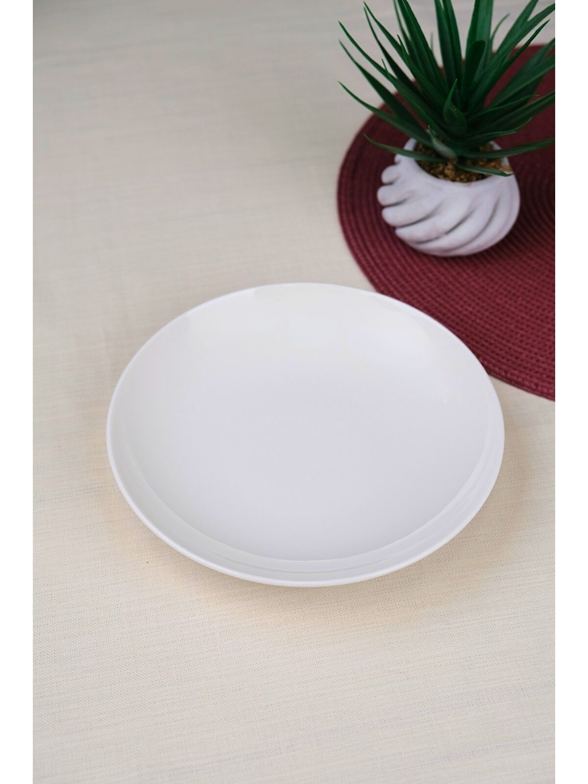TABAK EVİ Porselen Chic Çukur Tabak 19,50cm 550cc Tekli