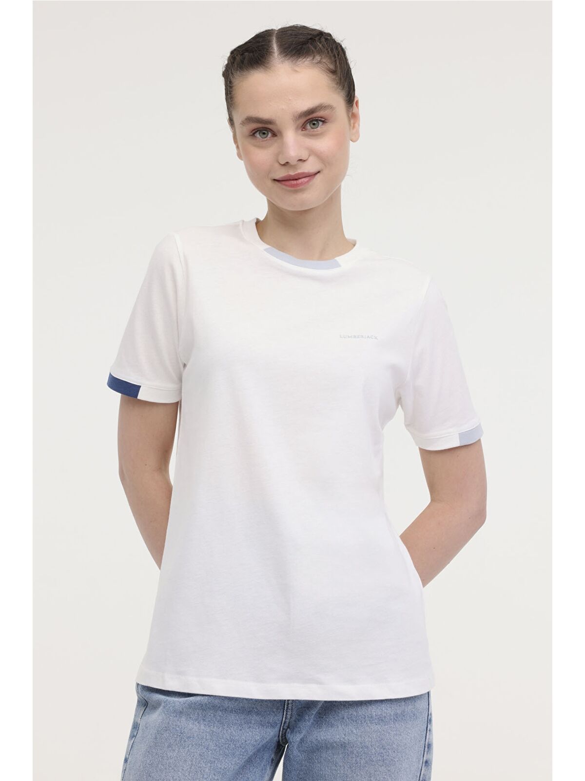 Lumberjack WL ANNABEL-C 11CK1234 4FX Mavi Kadın Kısa Kol Tişört