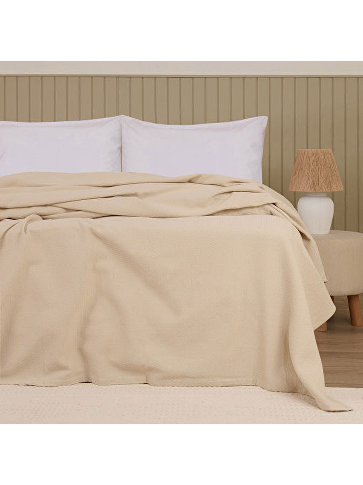 Evidea Soft Sable Tek Kişilik Pike - Bej - 160x220 cm