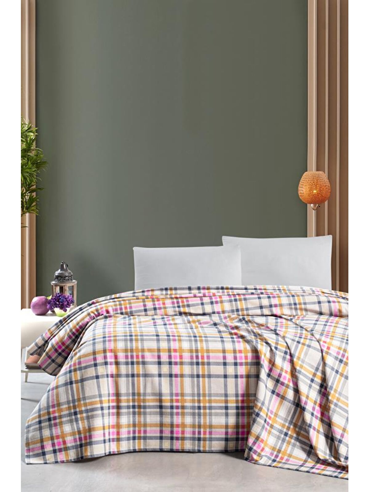 Mulberry Karla Tek Kişilik Pike Yatak Örtüsü 170 X 230