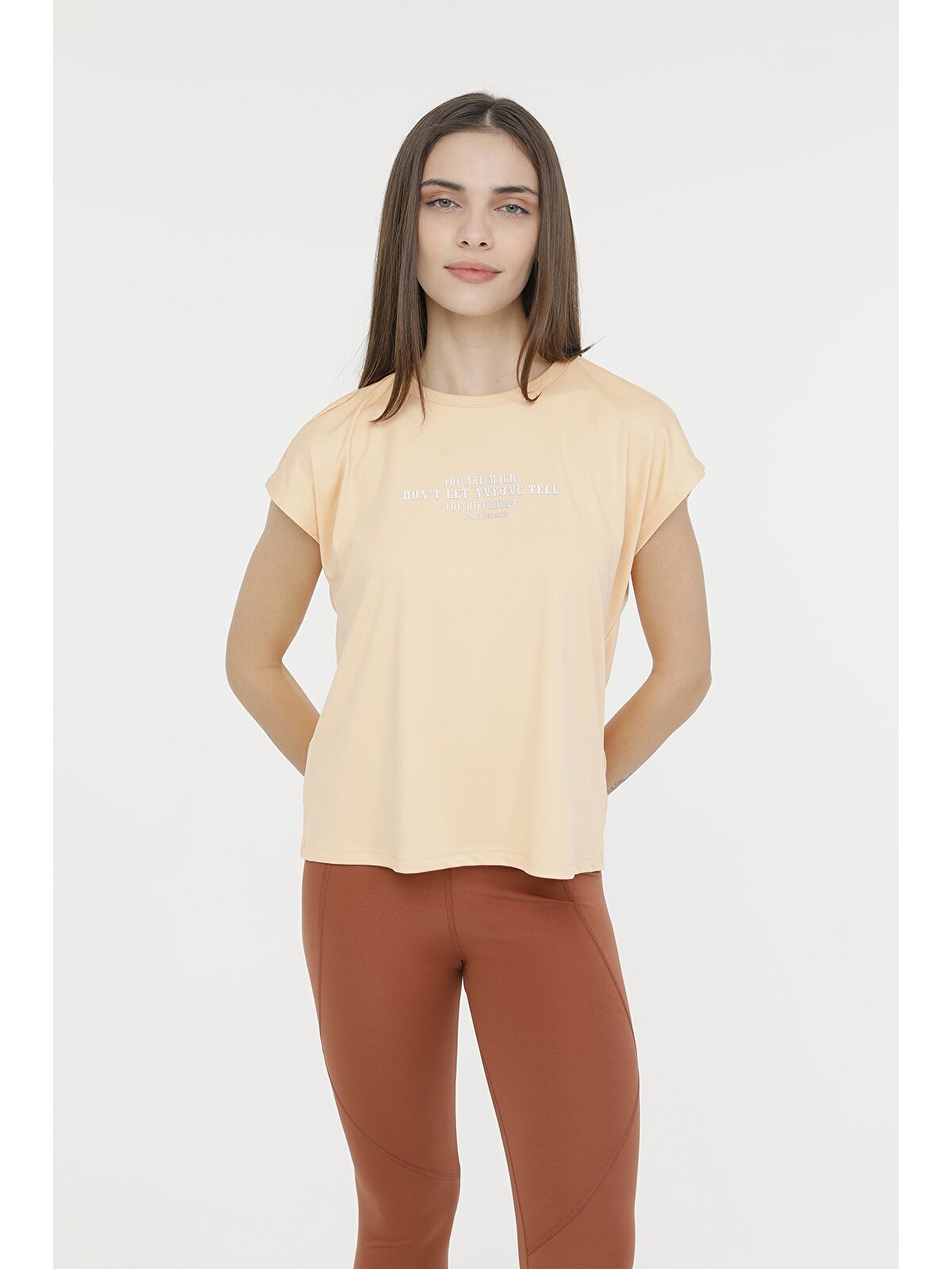 Lumberjack Pembe WL HAILEY 11GF18 4FX Somon Kadın Kısa Kol Tişört