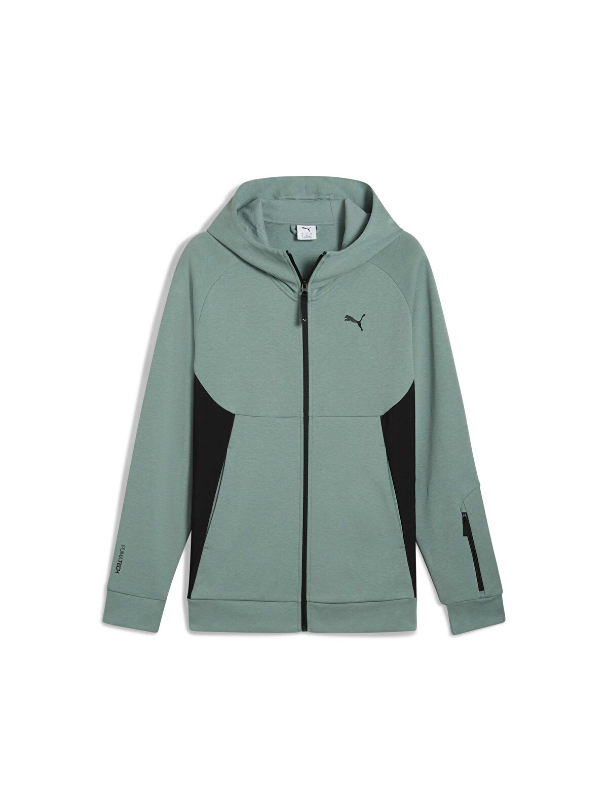 Puma Yeşil Erkek Tam Fermuarlı Kapüşonlu Sweatshirt - S000516897