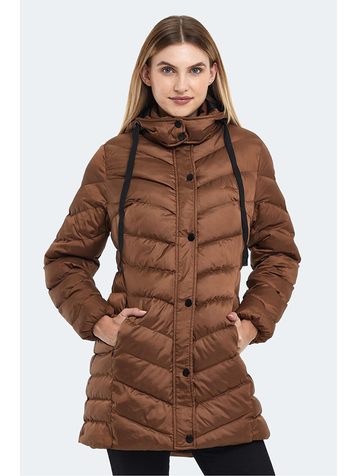 SLAZENGER GWEN Kadın Şişme Mont  Taba