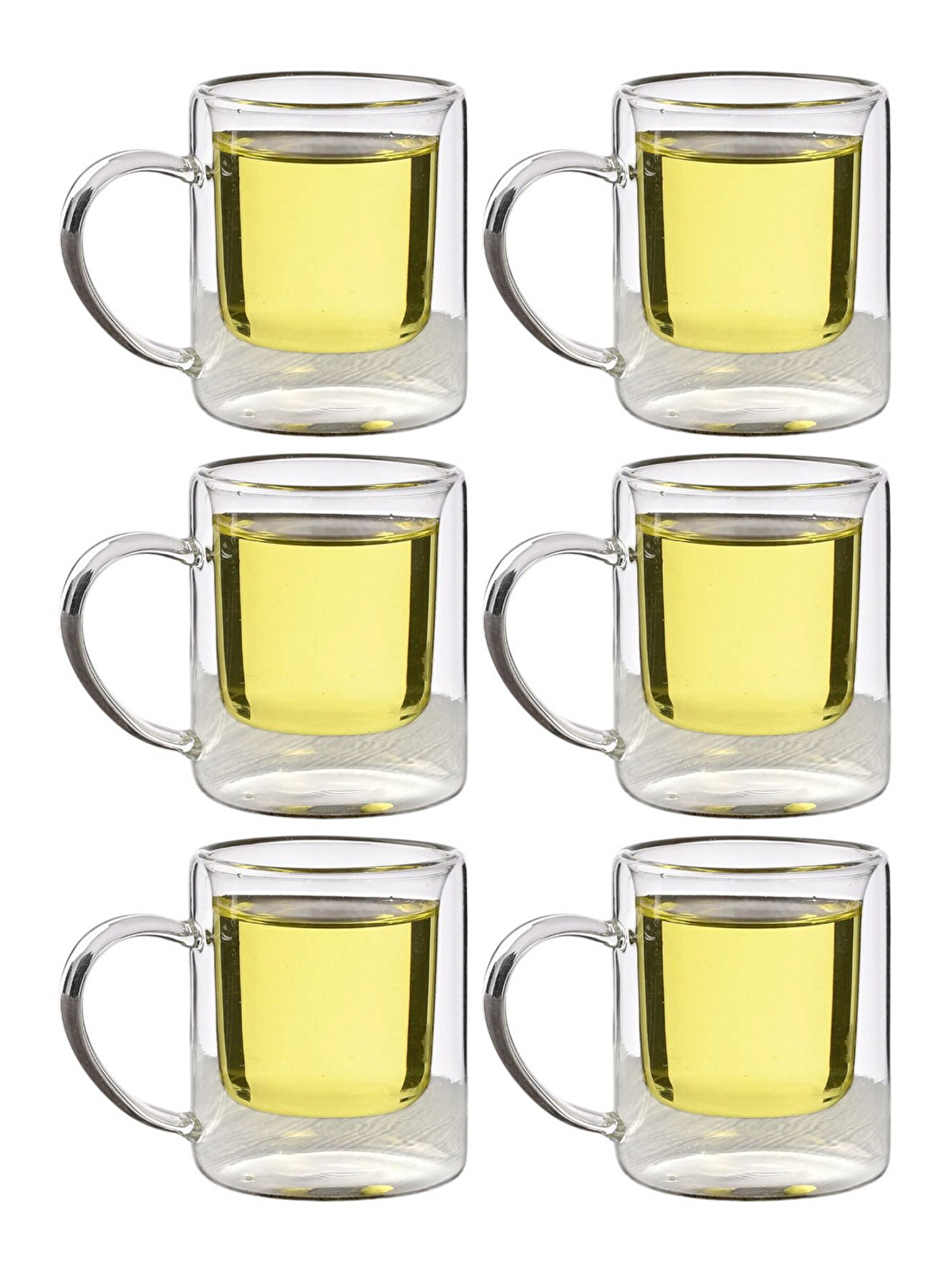 Kitchen Design Lab Çift Cidarlı Borosilikat Cam Kupa 200 ml 6 Adet-1837
