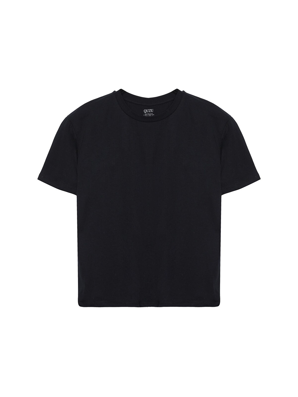 【⠀くう 】 QUZU Bisiklet Yaka Basic Tişört Siyah - S000226447-19351 | LCW