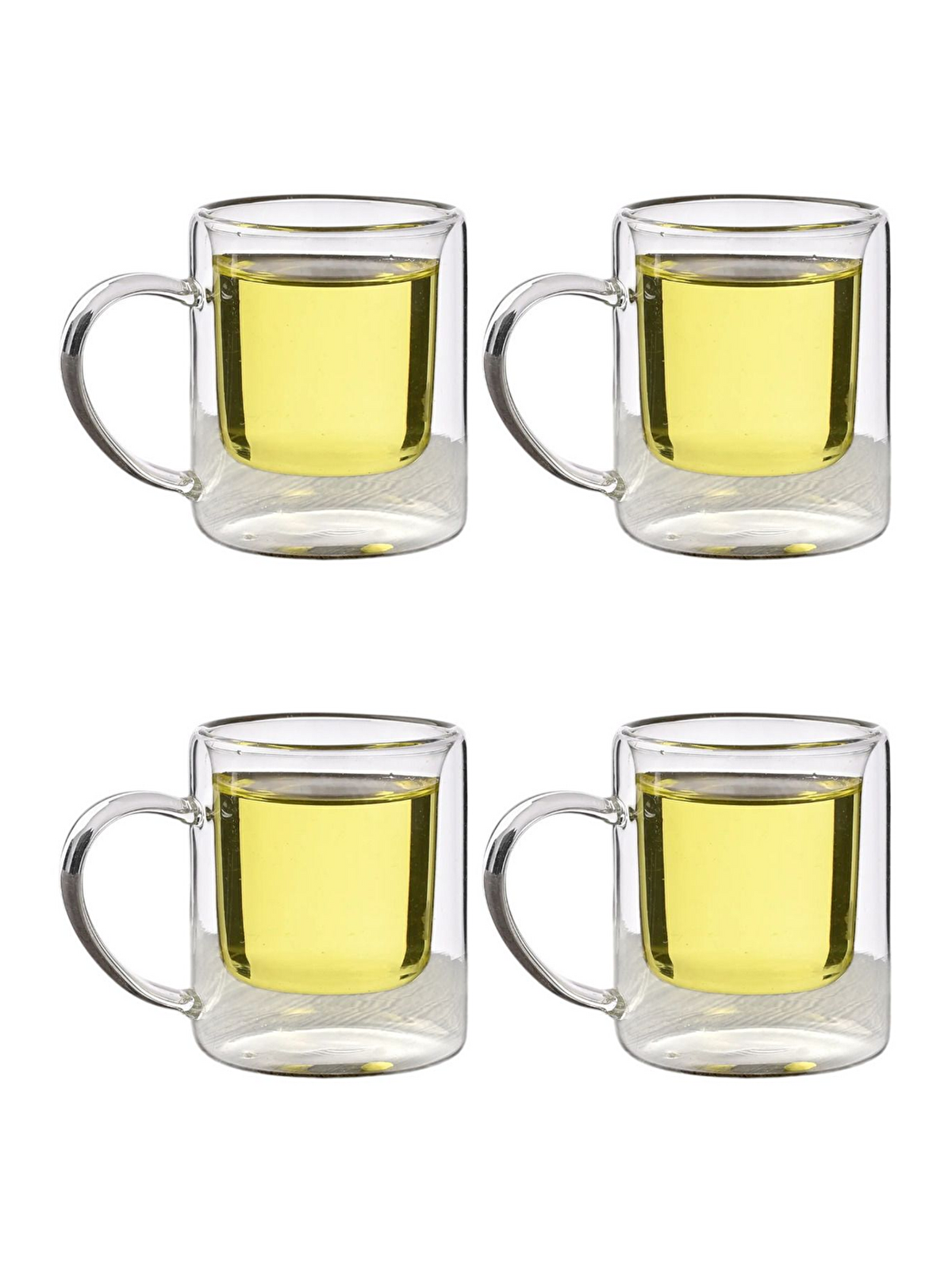 Kitchen Design Lab Çift Cidarlı Borosilikat Cam Kupa 200 ml 4 Adet-1837