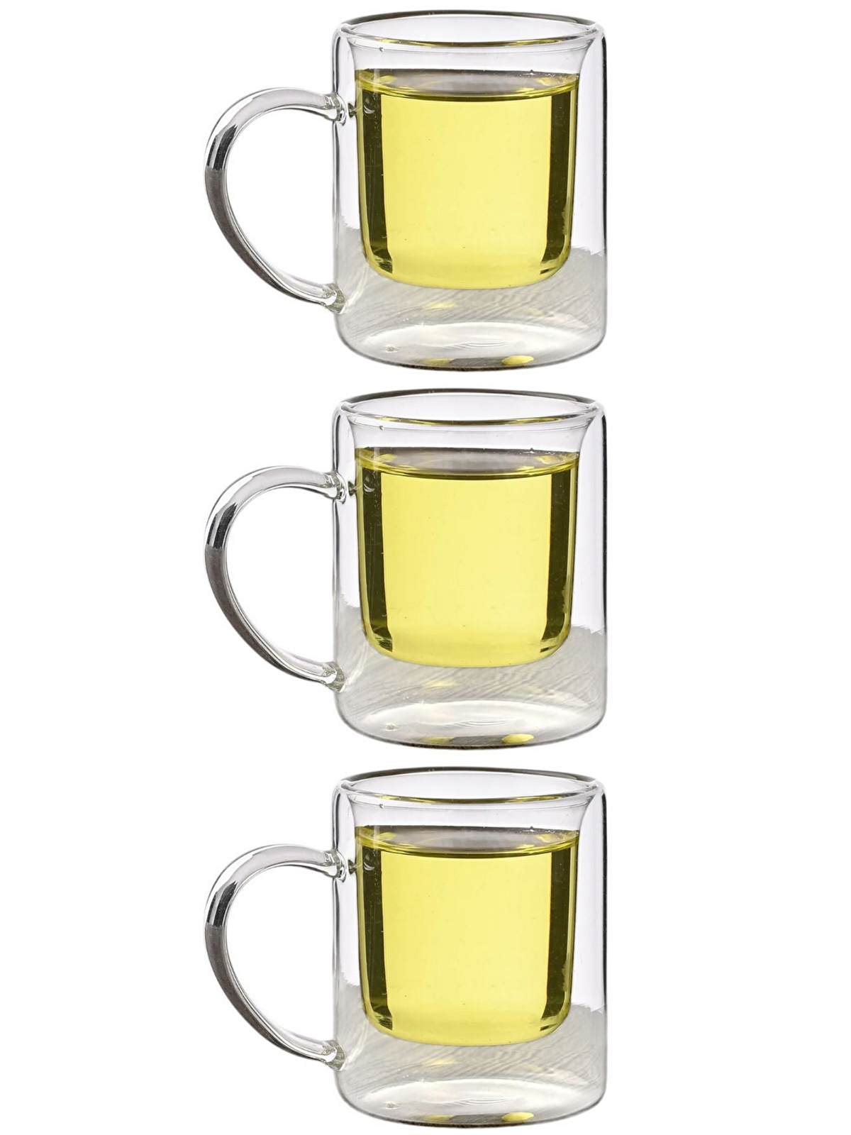 Kitchen Design Lab Çift Cidarlı Borosilikat Cam Kupa 200 ml 3 Adet-1837
