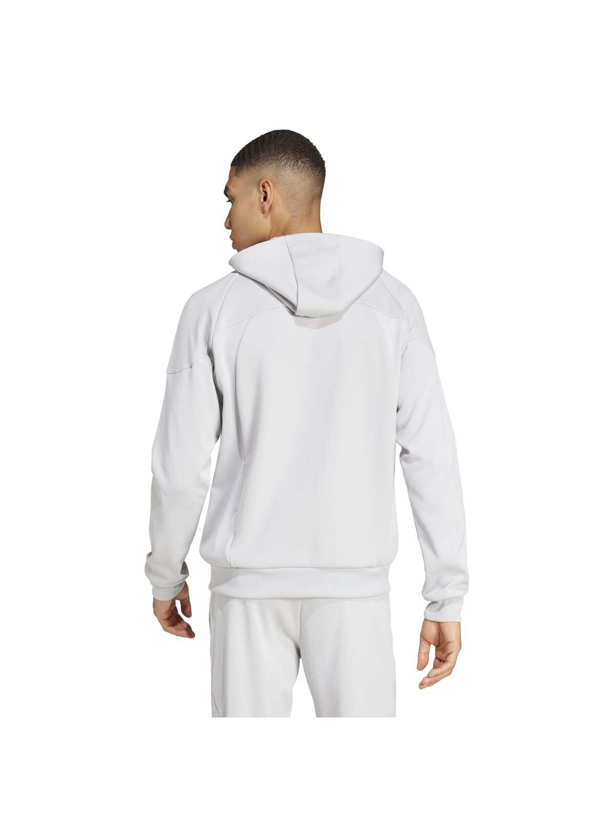 Adidas Tiro25 Full Zip Gri Kapüşonlu Erkek Fermuarlı Sweatshirt