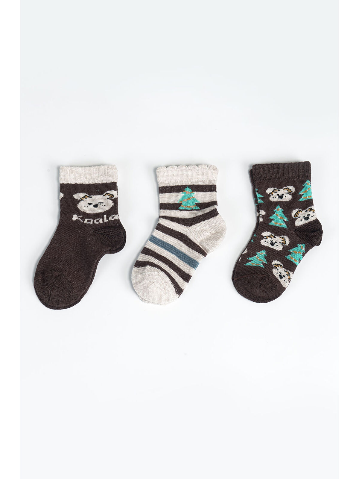 AZİZ BEBE Erkek Bebek Basic Dikişsiz 3 'lü Soket Çorap 0 Ay - 36 Ay