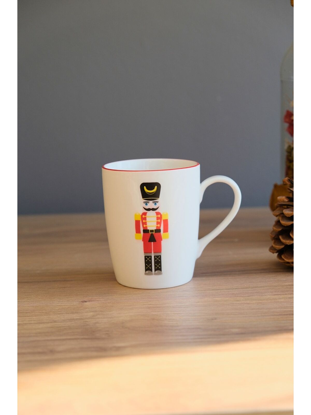 TABAK EVİ Porselen Kurşun Asker Kulplu Mug Kupa 220 ml