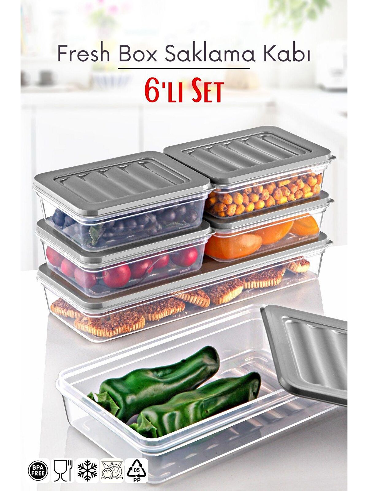 Nandy Home 6 Lı Set Freshbox Mikrodalga Ve Difrize Uygun Saklama