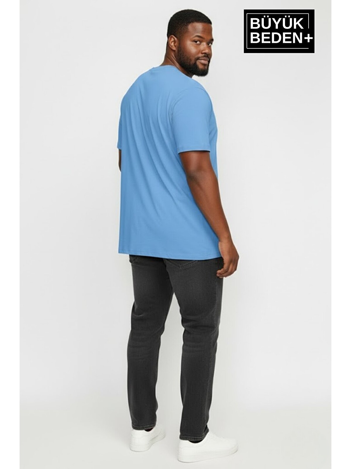 Süperlife Mavi Erkek Büyük Beden Capri Island Baskılı 3xl-6xl