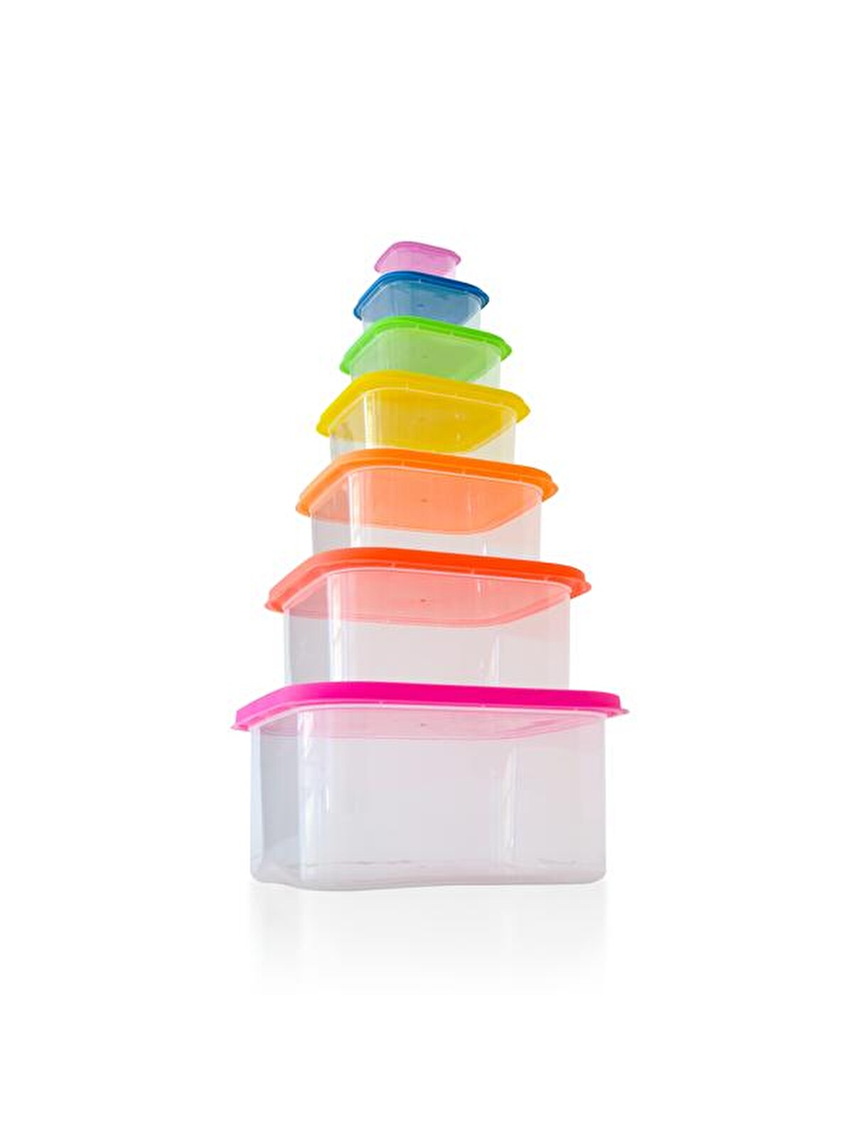 Cozzoni Karışık 7'li Plastik Saklama Kabı - Renkli - S000374184