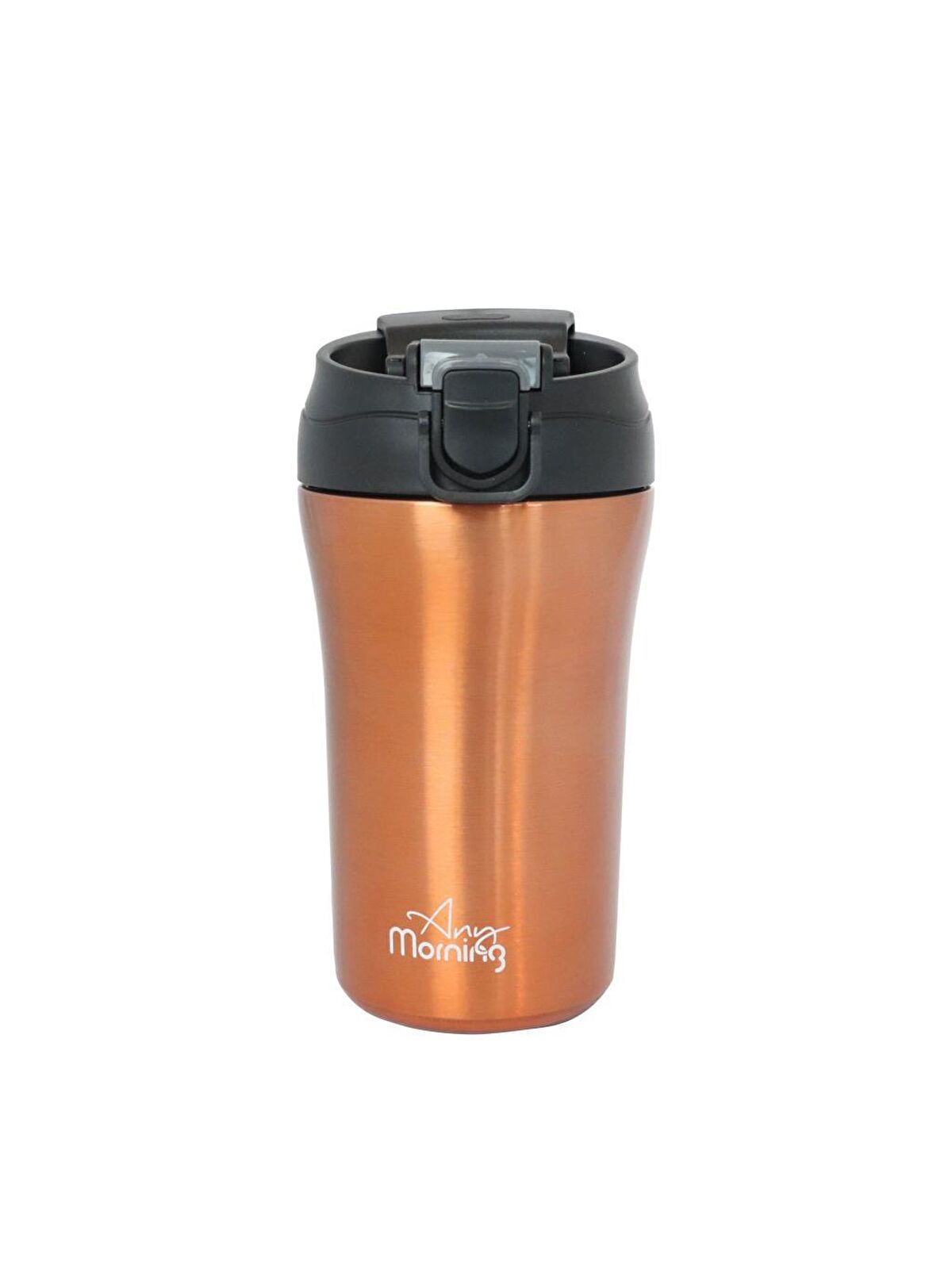 Any Morning 400 ml Paslanmaz Çelik Termos Mug, Çift İşlevli Sızdırmaz kapaklı, Bakır SI232021