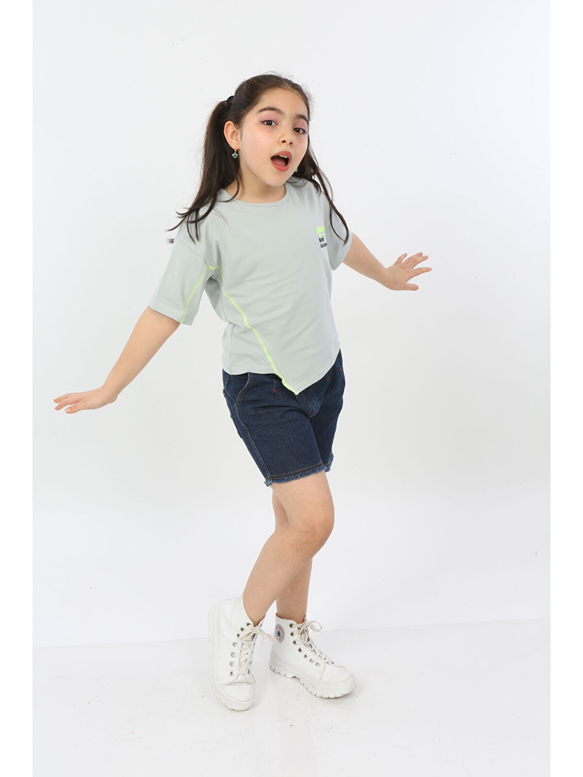 Toontoykids Kız Çocuk Enjoyment Baskılı Tişört