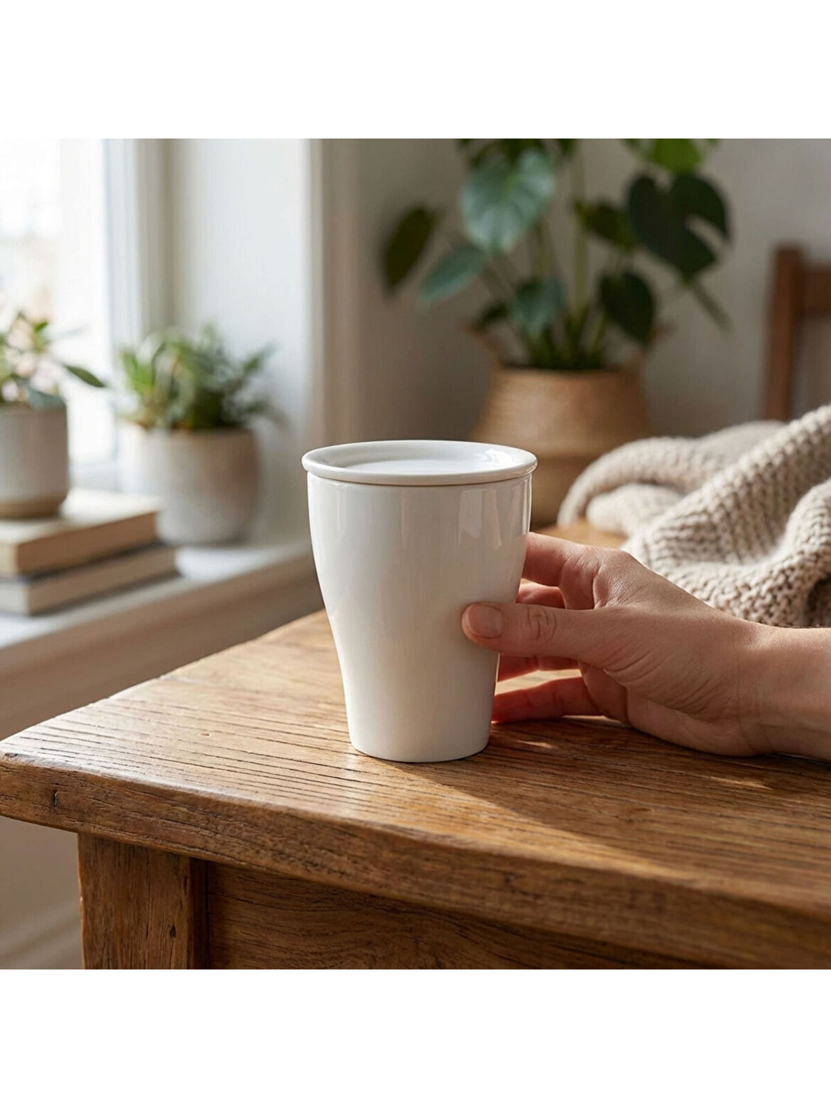 GÜRAL PORSELEN Kapaklı Mug Bardak 300 CC