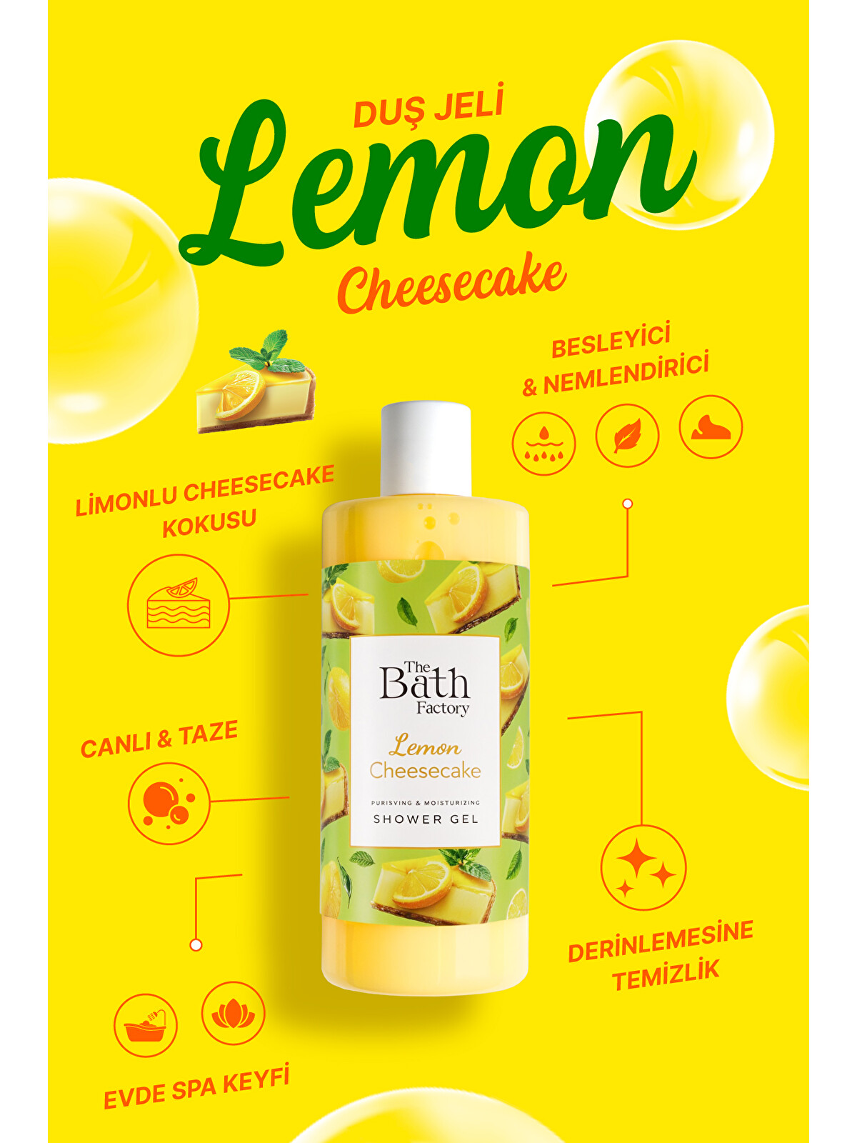 The Bath Factory Nemlendirici Ve Besleyici Limon Cheesecake Duş