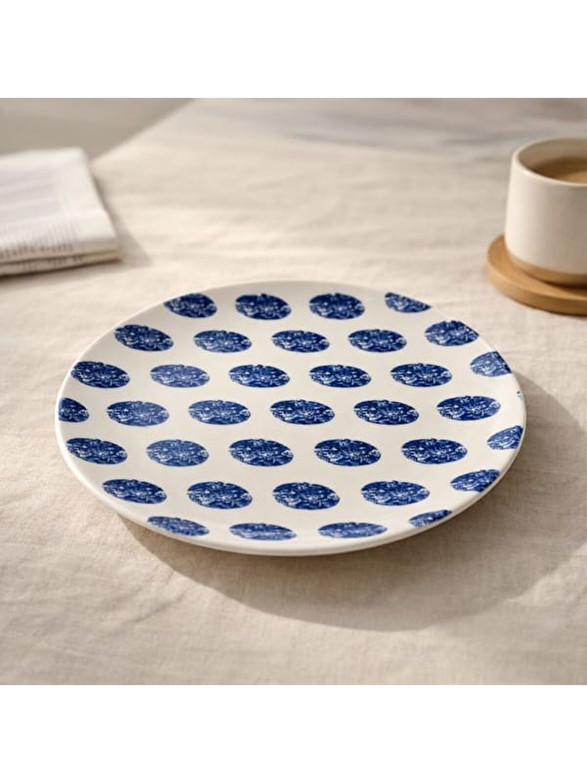 Tulu Porselen Madre Servis Tabağı - Mavi - 25 cm