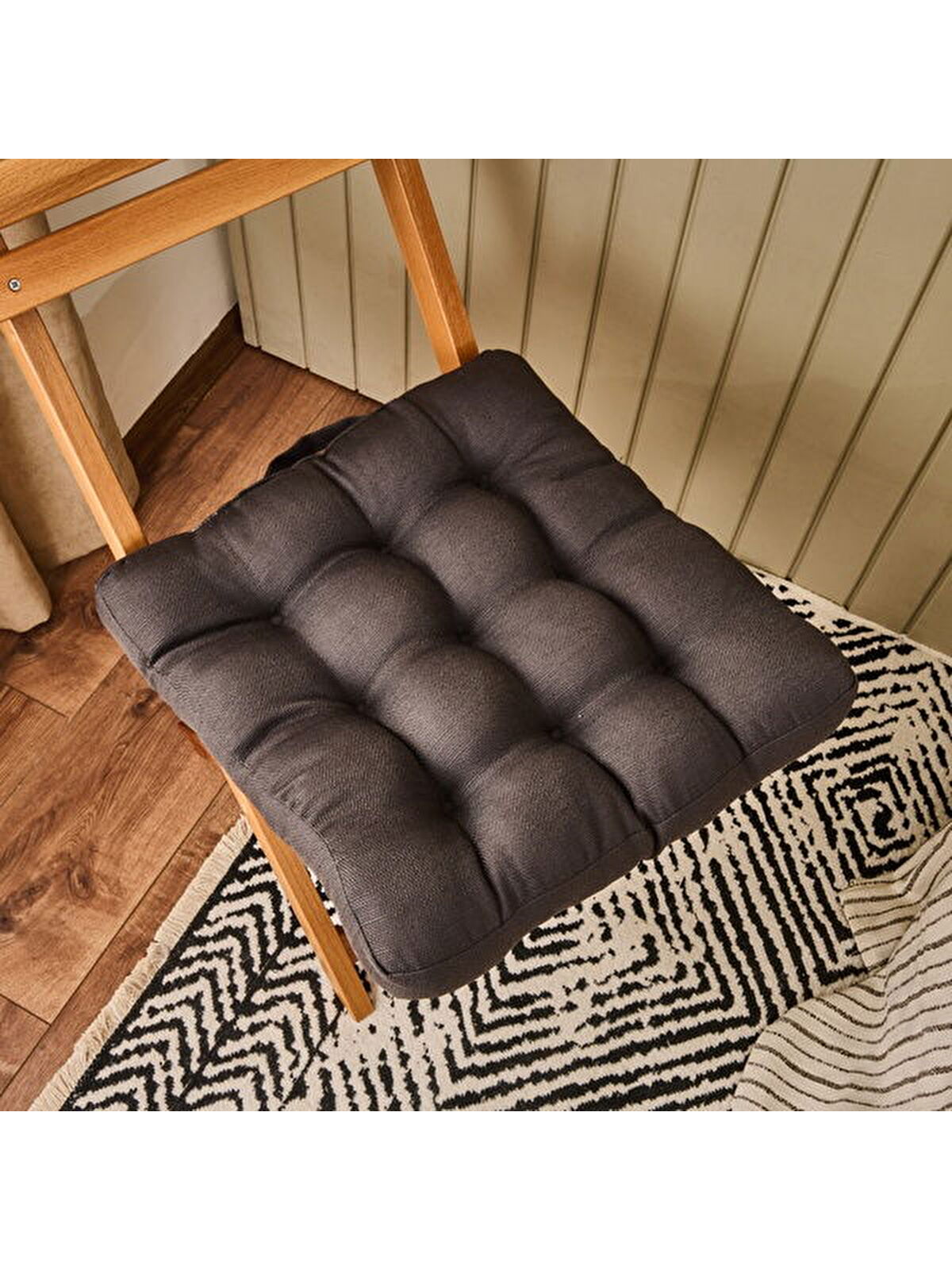 Evidea Soft Traum Sandalye Minderi - Antrasit - 45x45 cm