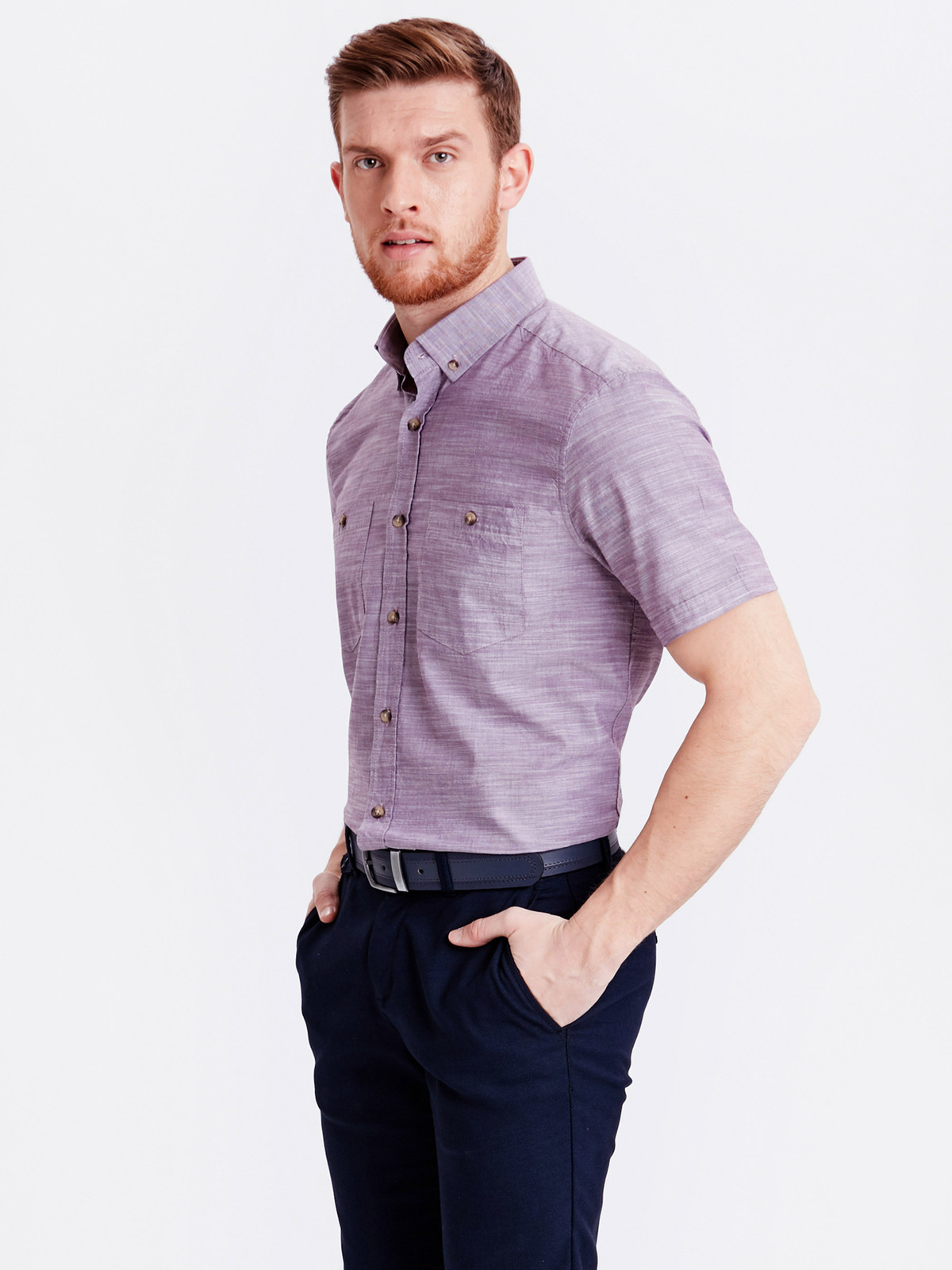 LCWAIKIKI Basic Man Purple Shirt - 9S4157Z8-CVT | LC Waikiki