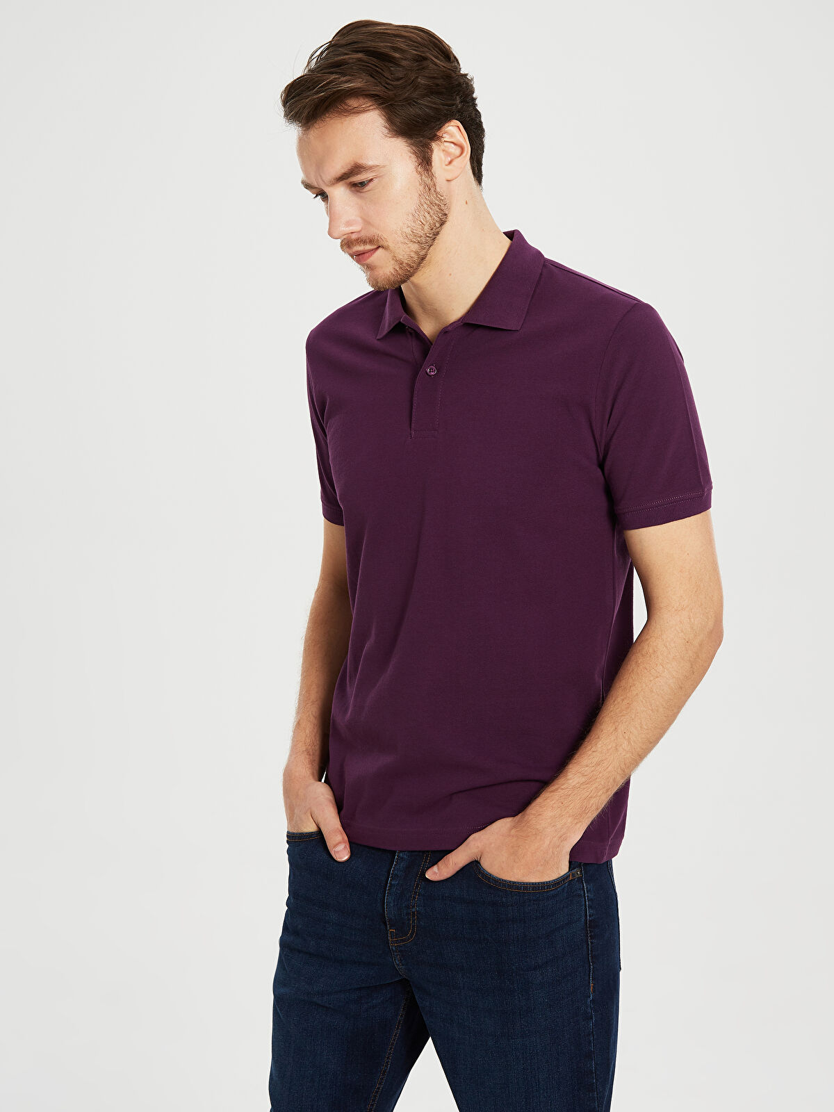 LCWAIKIKI Basic T-shirt basique en piqué à col polo